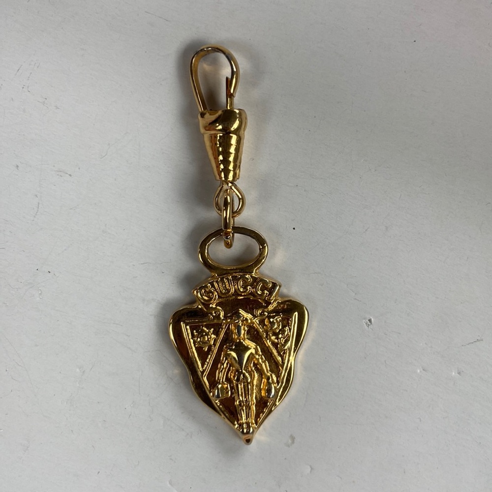 GUCCI bag charm goldtone, not perfect see images, priced accordingly